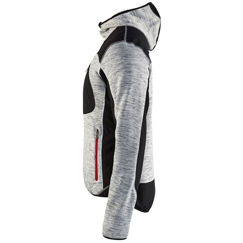 Veste tricotée à capuche Gris chiné/Noir - Blaklader - Taille 4XL - 5