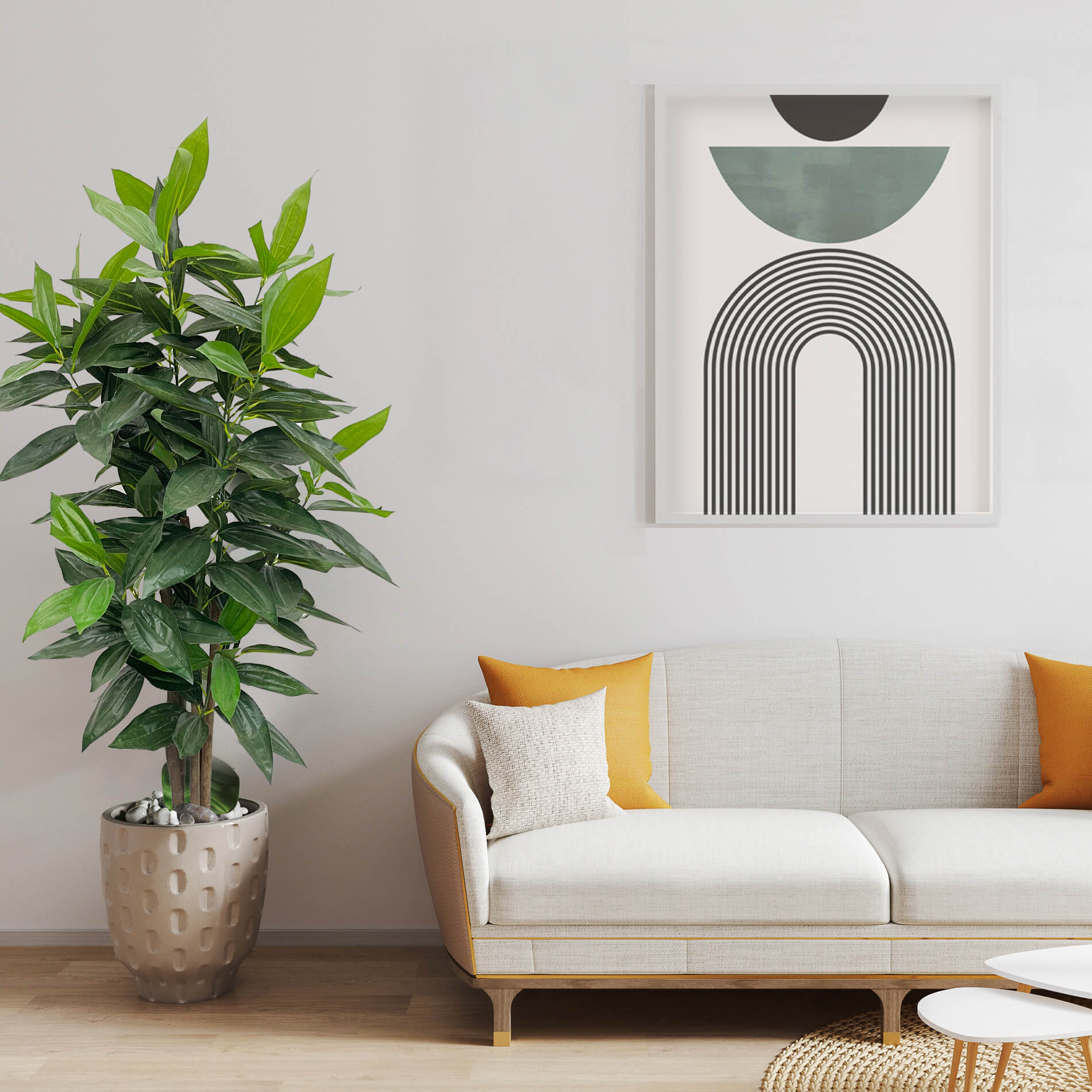 Planta artificial de Casia Rebecca Mobili Kori 145x40x40 PEVA Madera Verde Marrón - 2