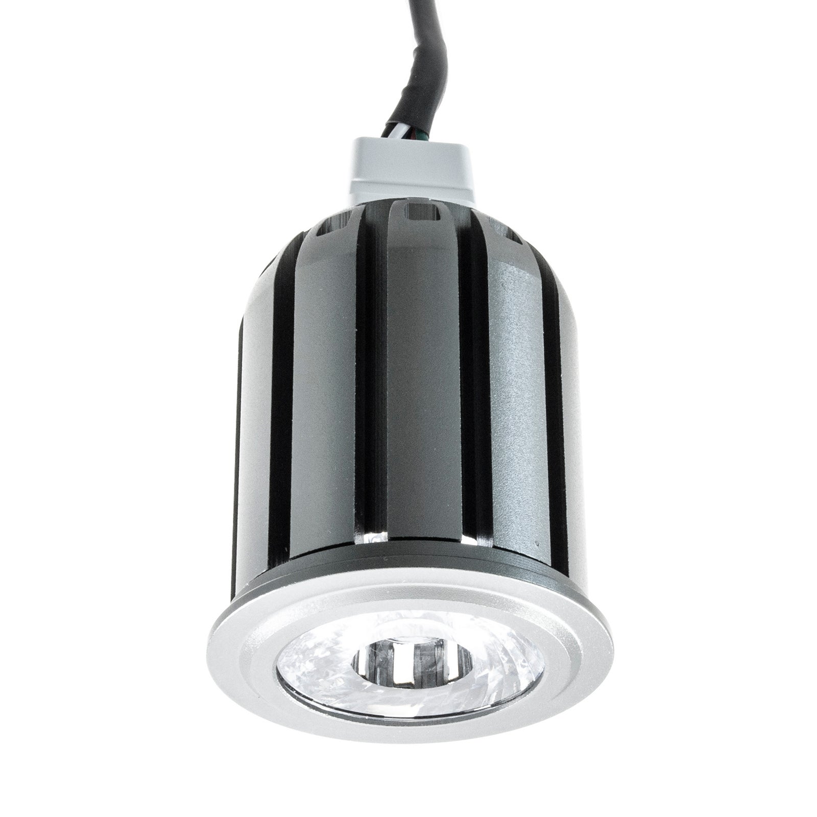 Faretto LED SPOT 12W RGB RGBW DMX512 lampada spot sincronizzabile 24V cromoterapia luce colorata 50mm 5 fili RGB+3000K - 2