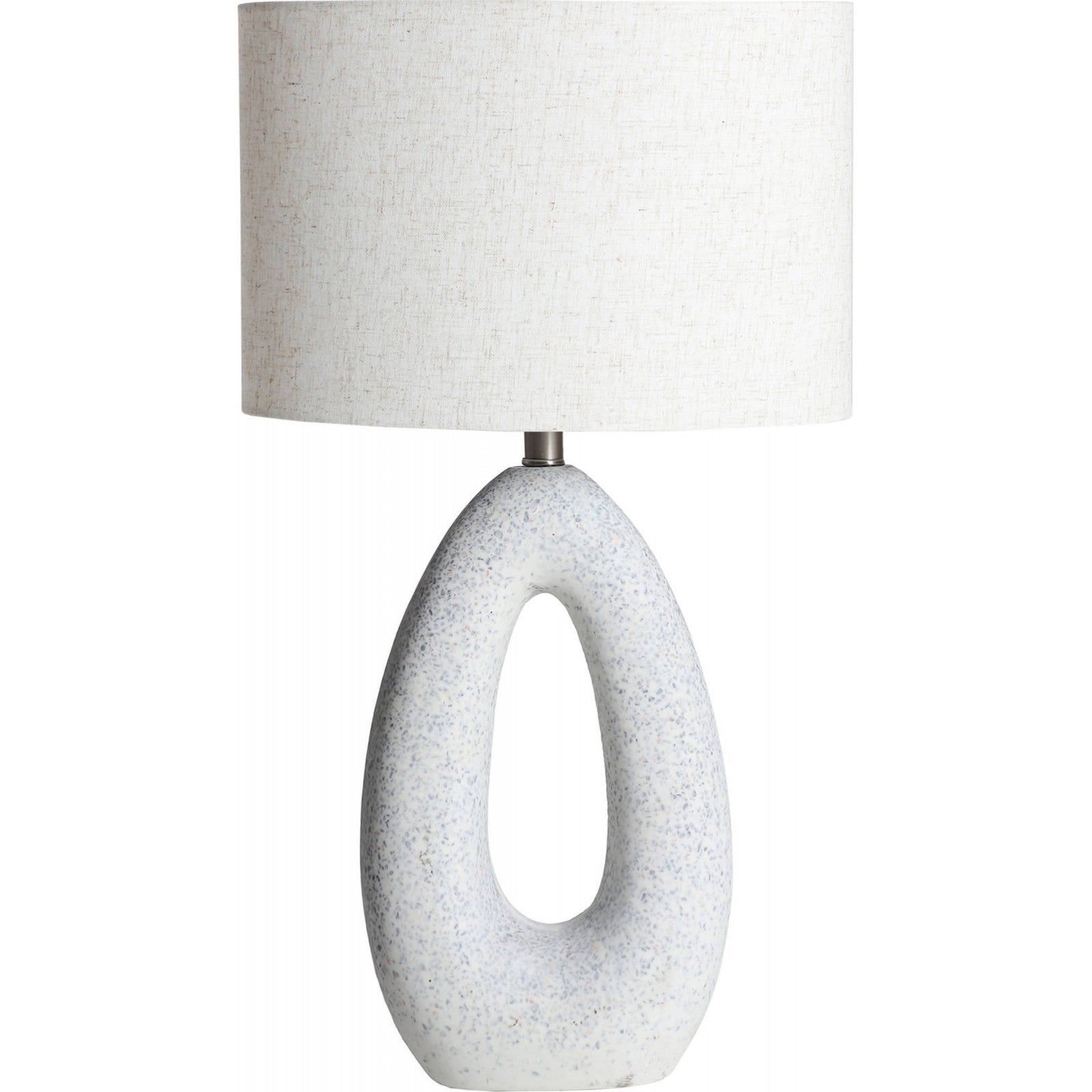Pied De Lampe En Céramique Blanc Cassé – Style Raku, Affleurant Urban Habitat