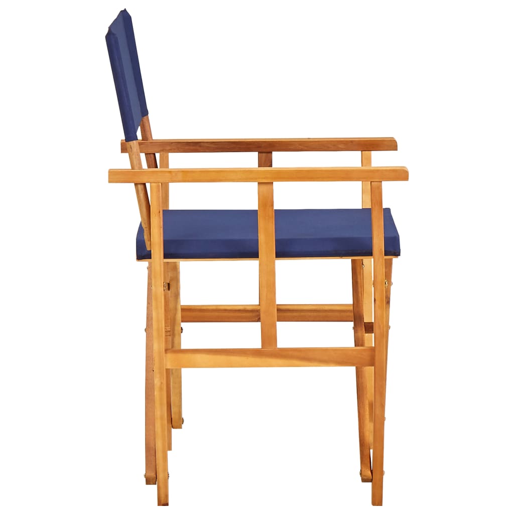 Chaise de jardin pliable sans coussin en Polyester Bleu - 3