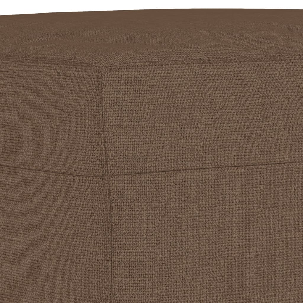 Fauteuil avec repose-pied Marron 60 cm Tissu - 6