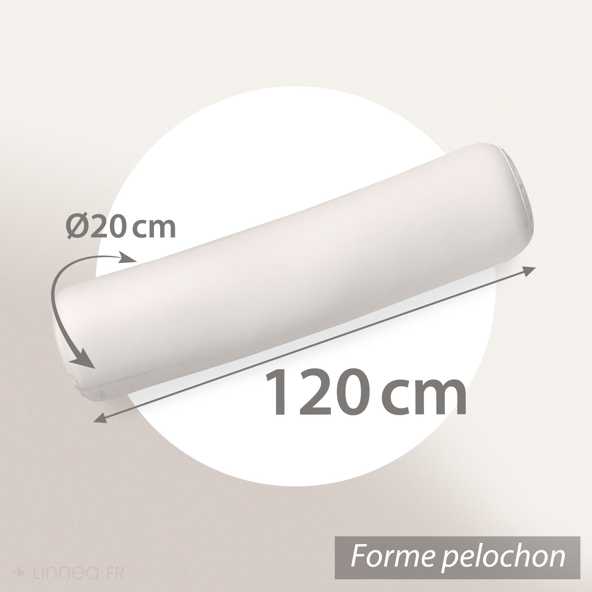 Traversin 120 cm GRIZZ'LIT FLOTEX Fibre creuse Polyester - 7