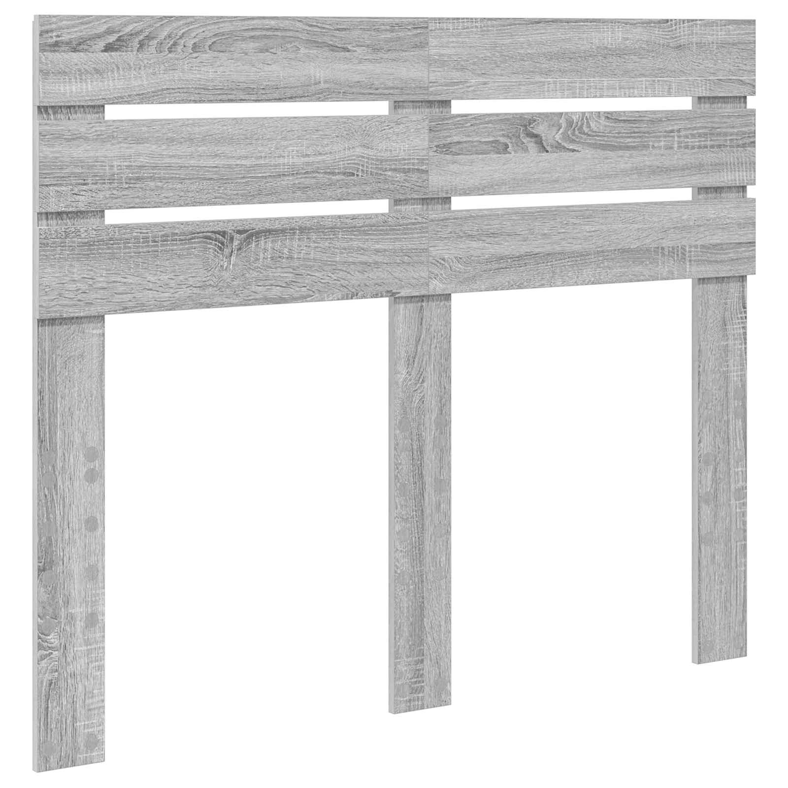 Cadre de lit gris 120 x 190 cm panneau de bois - 7