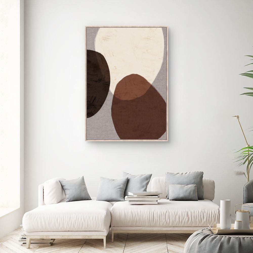 Toile encadrée Formes organiques élégantes / 100x140cm / Cadre Effet naturel / Fabriqué en France / Déco murale / DADA ART - 2