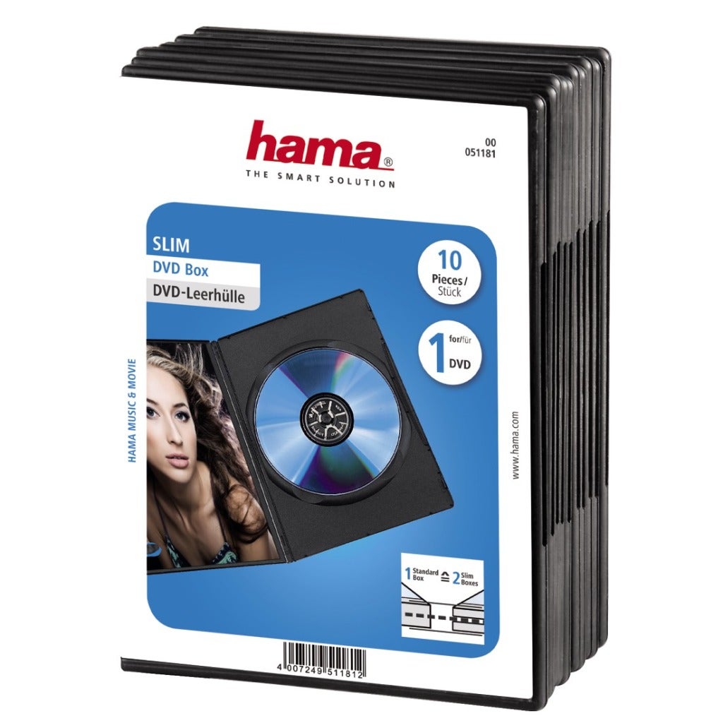 Confezione Da 20 Custodie Trasparenti Per CD Hama - Sottili, Per Archivio E Conservazione