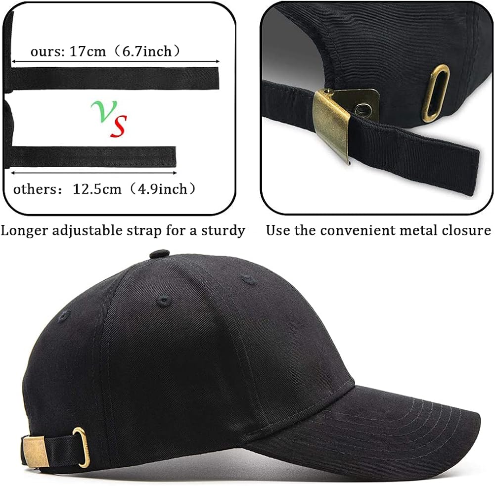 Casquette de Baseball Casquette Classic 6 Panel Adjustable Sport pour Homme et Femme Convient aux Tours de tête 56-59cm - 4