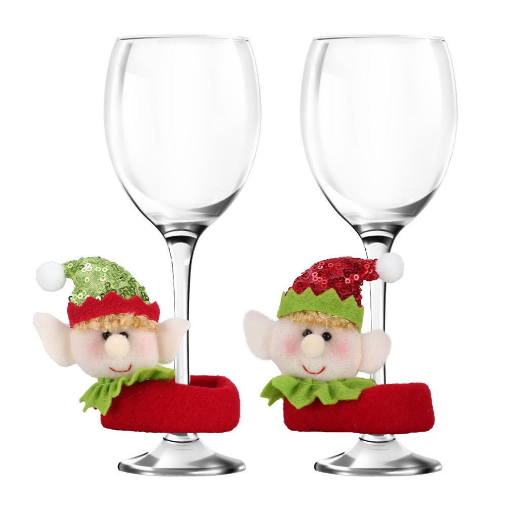 48 Marqueurs Verre à Vin Noël - Charmes Breloques Cocktail Identifiants Tasses Père Noël Renne Sapin - Décoration Fête