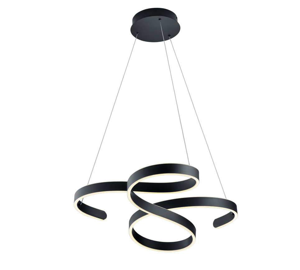 Lampa wisząca Francis czarno-biała LED 52W 3000K 6500lm wym: 150 x 72 x 68 cm metal Trio