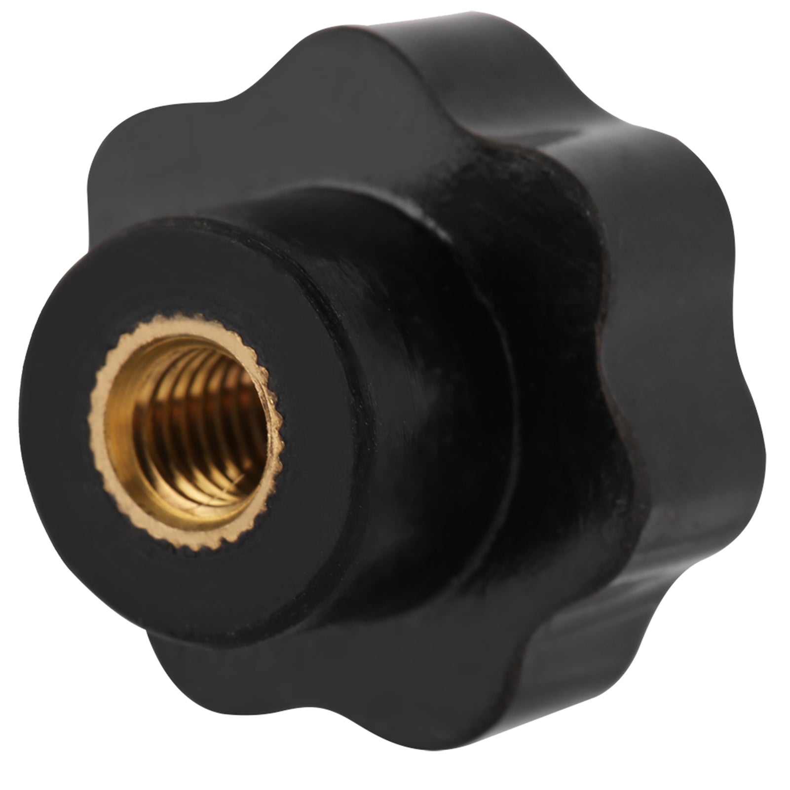 10 poignées rondes universelles en plastique noir M6 x 25 pour machine-outil - 3