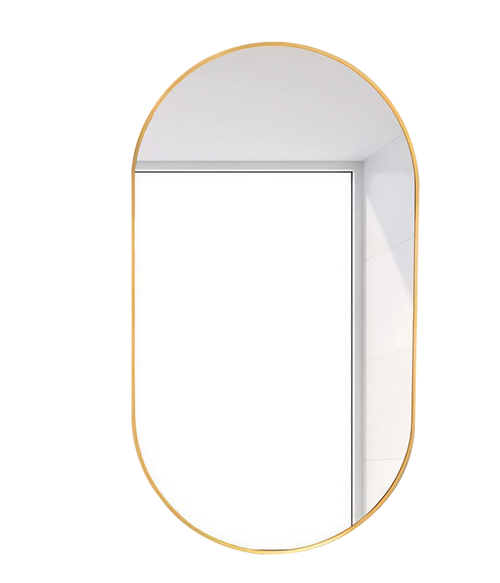 Miroir ovale 50x80 cm, verre haute qualité, film anti-explosion, reflet clair, sécurité, miroir mural décoratif salle de bain chambre - 7