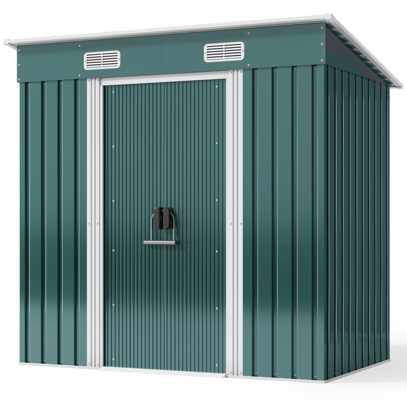 Bealife Metalowy Kabanon Ogrodowy 1,99 m² Ze Stali Galwanizowanej Zielony na Terenie 183 x 109 x 182 cm