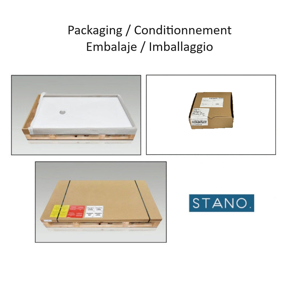 Receveur de douche 70x100 cm extra plat CLEVER en résine surface ardoisée anthracite - 8