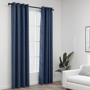 Rideau Occultant à Oeillets crépuscule 140x180cm Bleu - Toute l'offre rideau et store