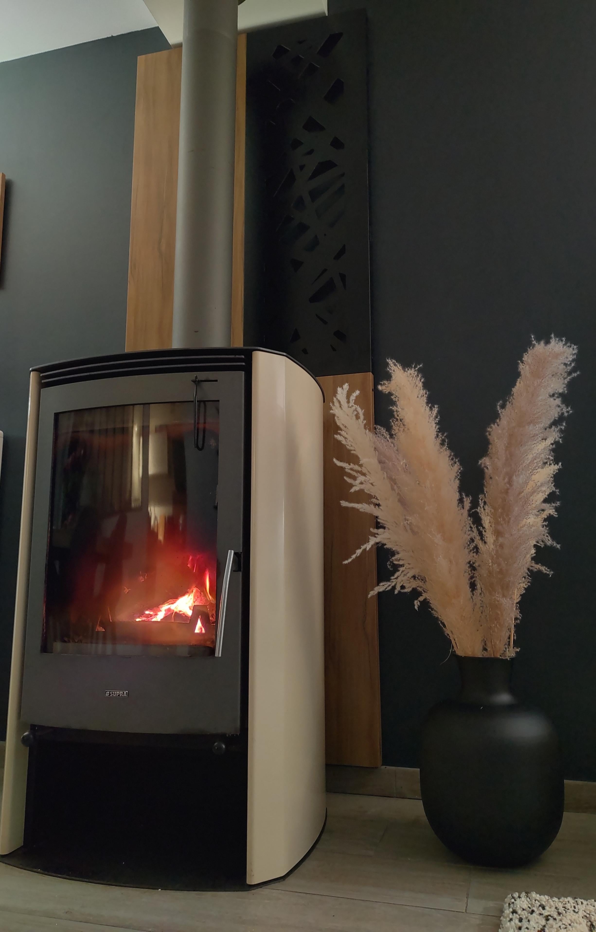 Plaque de protection murale Design Noir + Effet Bois Chêne | Largeur 80 - Hauteur 240cm | deko-poele.fr - 5