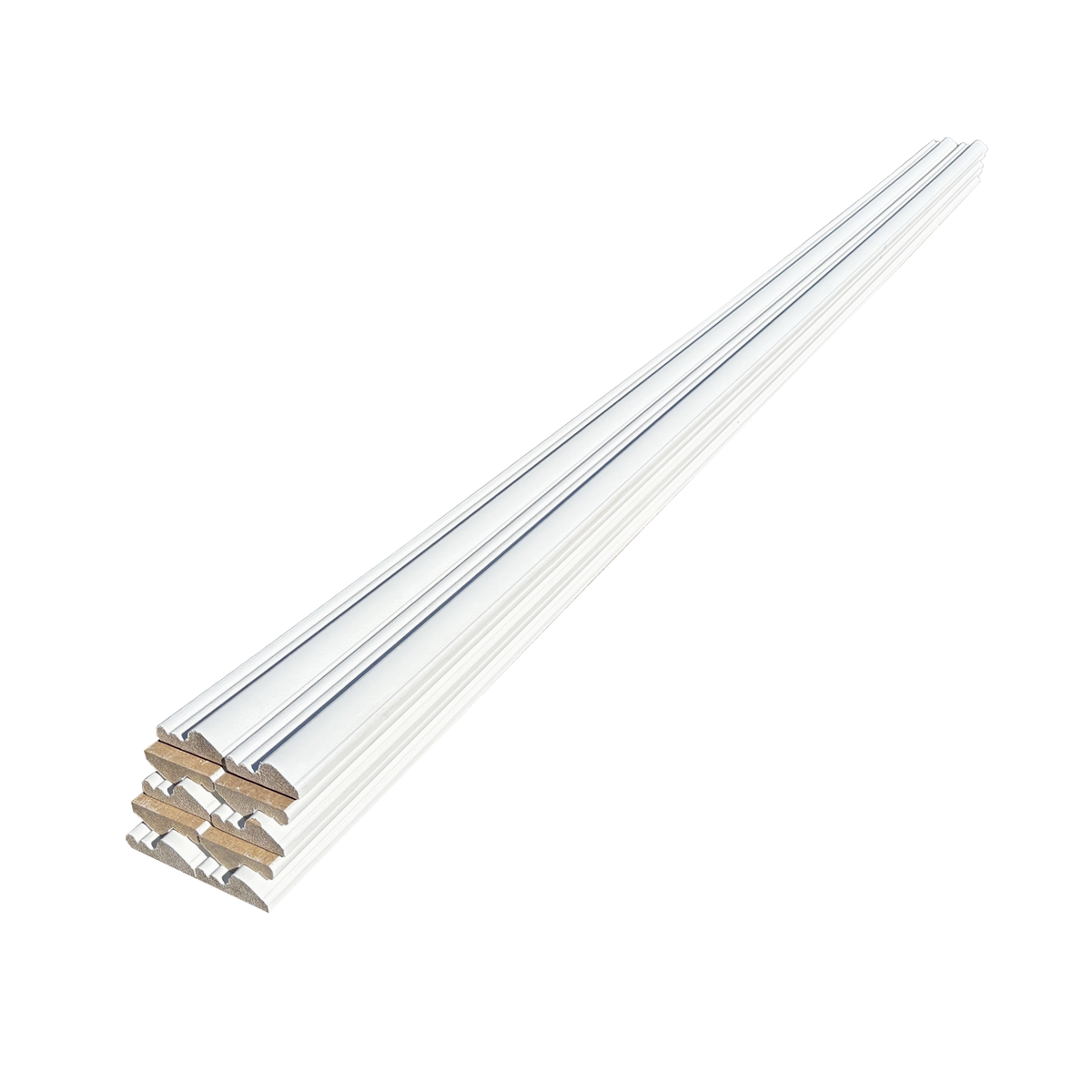 Lot de 10 Cimaises Classiques Prépeint Blanc MDF, L.2,44 m x l.5,8 cm x Ep.18 mm - 4