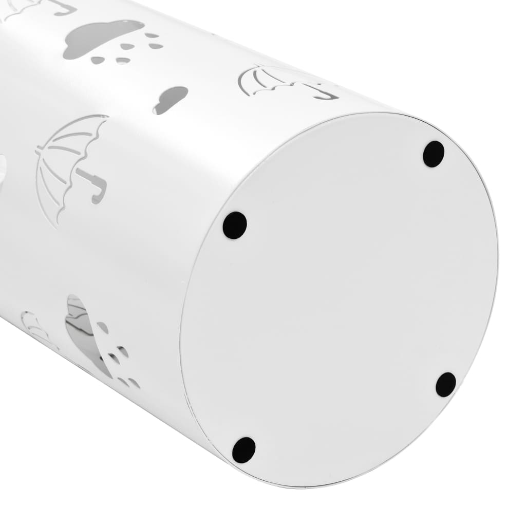 Porte-parapluie Design Parapluies Acier Blanc - 4