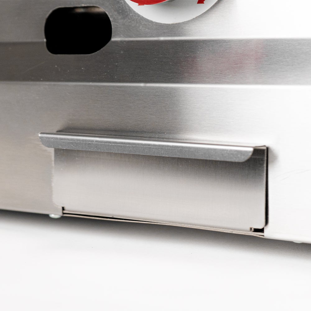 Romux® Barbecue Industriale a Gas con Pietra Lavica 100 cm da Banco con Alta Potenza Termica 34.500 W e Griglia Regolabile su 3 Altezze | Butano - 6