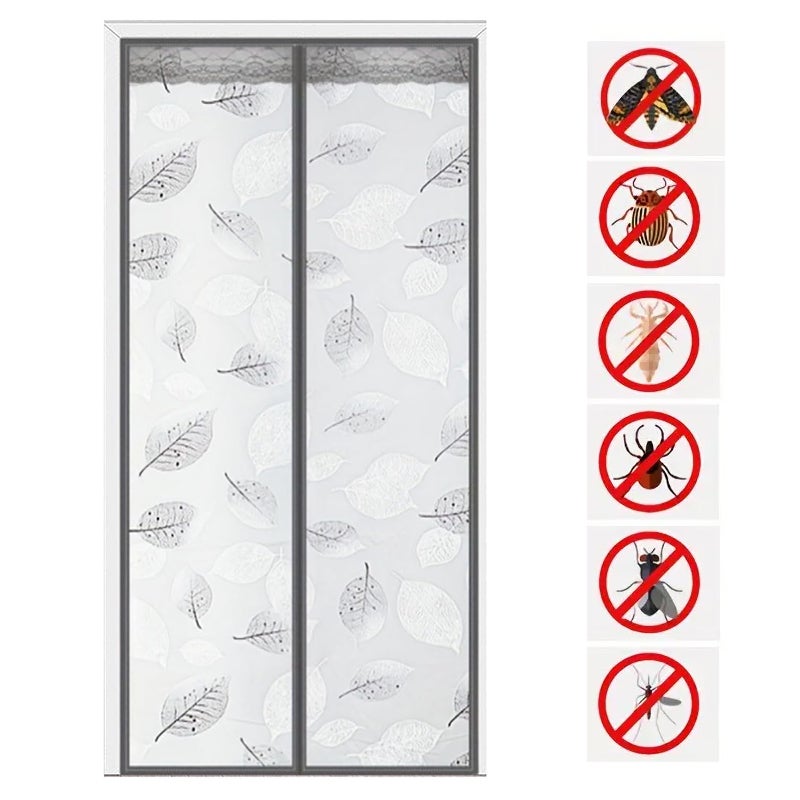 Mosquitera Magnética, 190 X 250 Cm Cortina Mosquitera Magnética Puertas Mosquitera Puerta Magnetica, Mantiene El Aire Fresco Para PuertaCortina Puerta Exterior De Balcón/Patio, Blanco