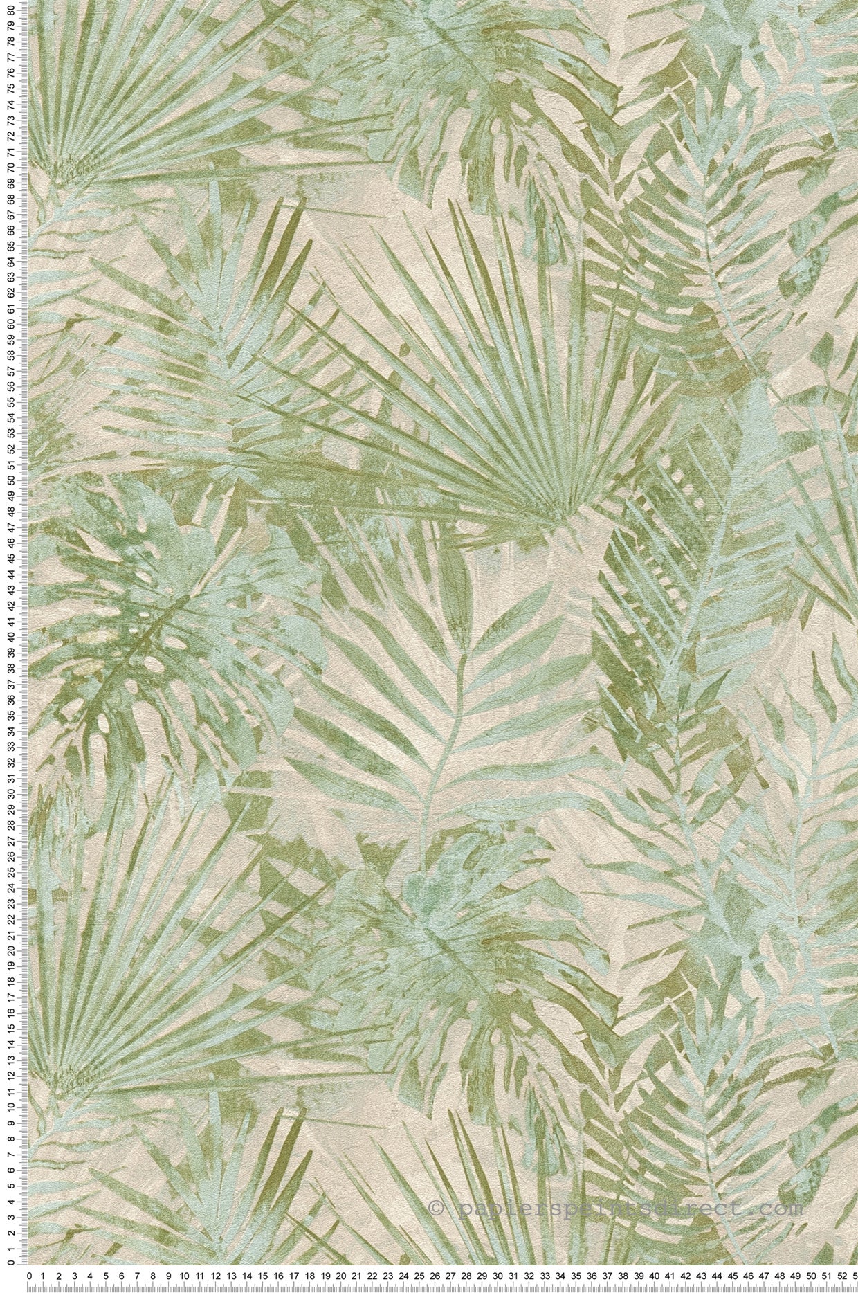 A.s. création, papel pintado no tejido, papel pintado jungla, papel pintado hojas, rollo 10,05 m x 0,53 m, as386381, verde, beige