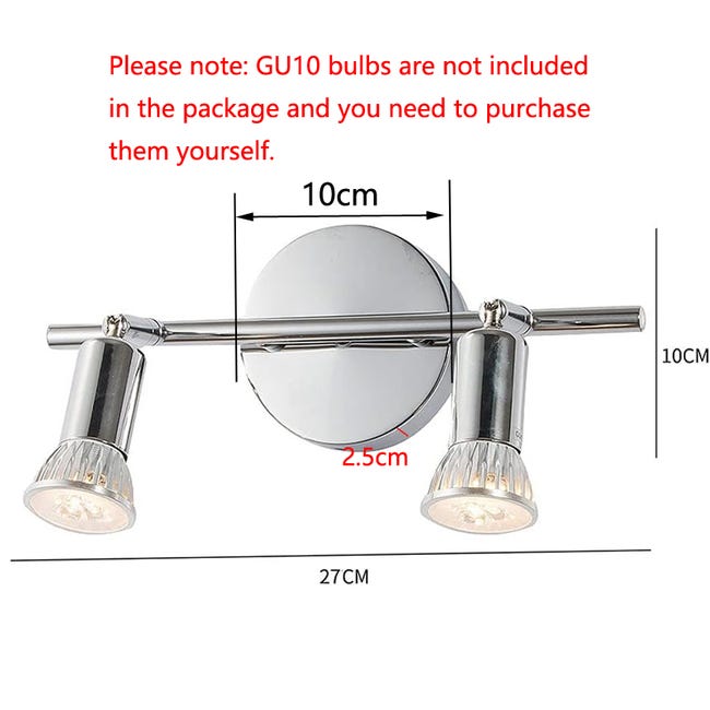 Plafoniera LED Da Soffitto 2 Luce - Faretti Regolabili, Design Moderno, Per Interni - Foto 6