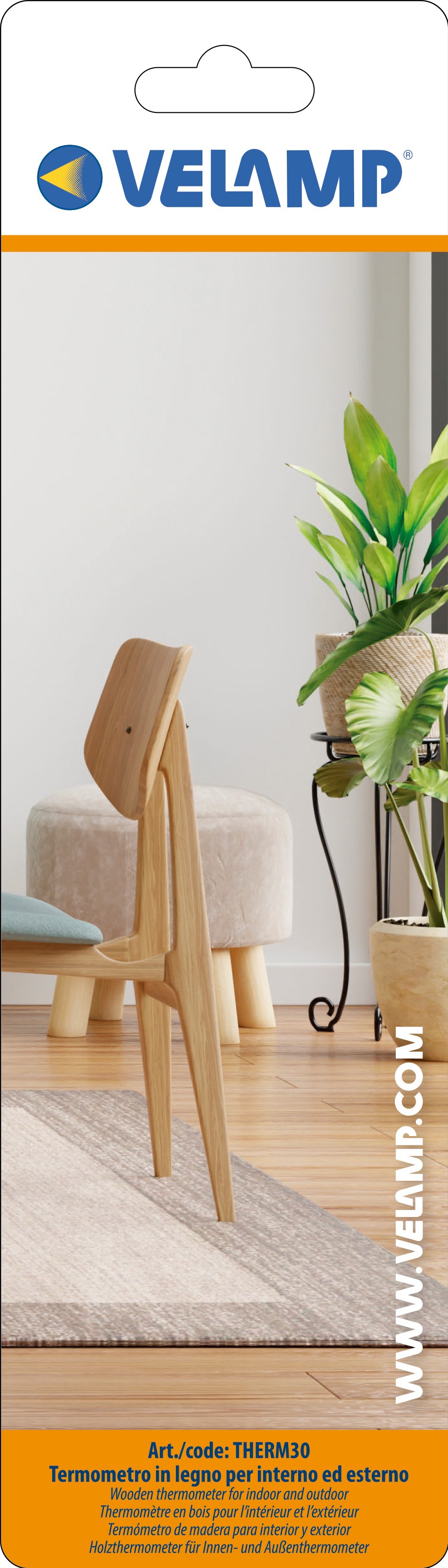 Termómetro Madera Interior/exterior 20cm | Leroy Merlin