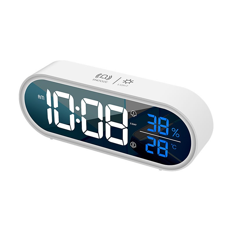 Mini Réveil Numérique Voyage LED - Affichage Heure/Température, Snooze, Vert
