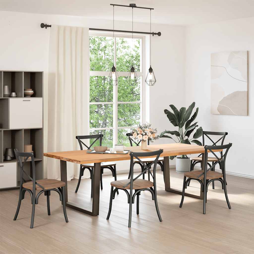 Maison Exclusive - Pieds de table à manger en forme de V 2 pièces Anthracite 100 x (72-73,3) cm Acier - 2