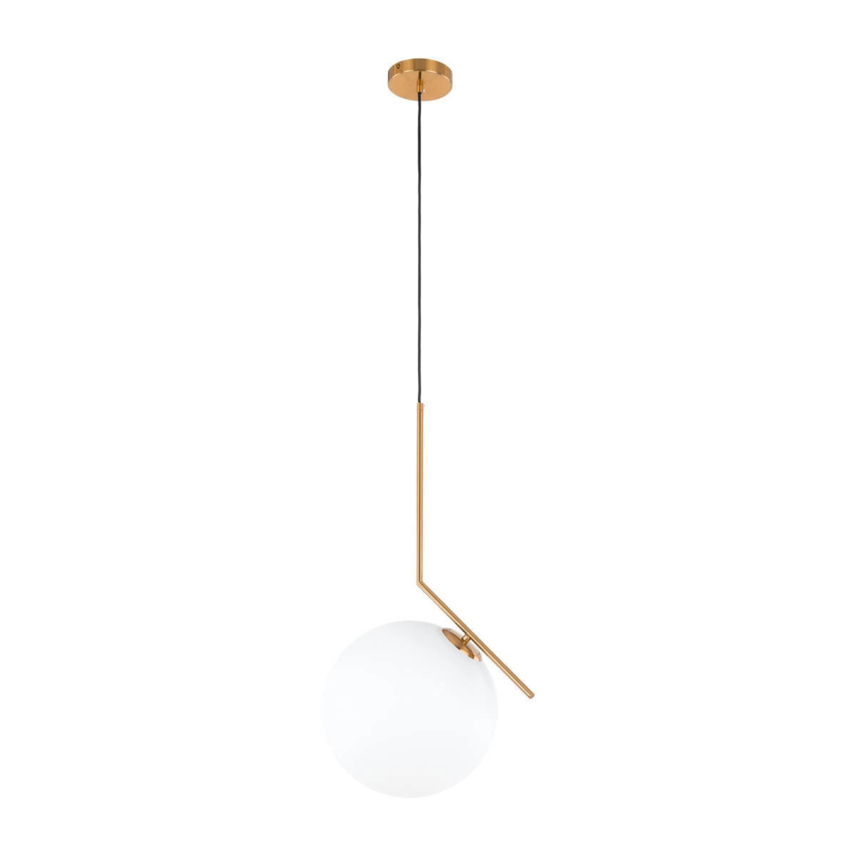 Lampa wisząca biała kula Mondo mosiężna 1xE27x11W metal wym:102x38,5x30cm IP20 Italux