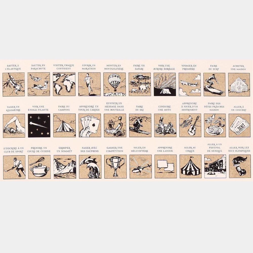 Poster à gratter Les 100 choses à faire dans sa vie Sil - 4