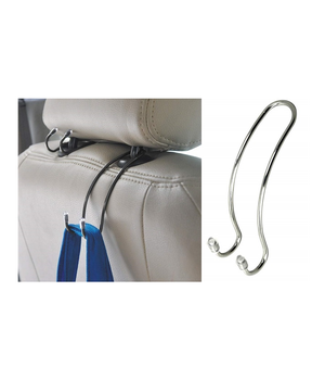 2 Ganci Per Sedile Auto Con Strass – Accessori Poggiatesta Universali, Per Appendere Borse, Vestiti, Borracce (Bianco) - 2