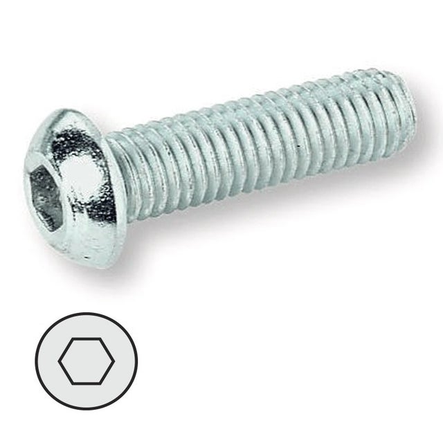 Tornillo rosca metal allen iso 7380 zincado largo 35mm metrica m-8