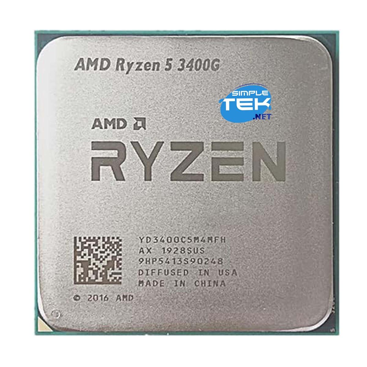 Amd Ryzen 5 3400g Processore Cpu Am4 Bulk Tray Con Gpu Integrata