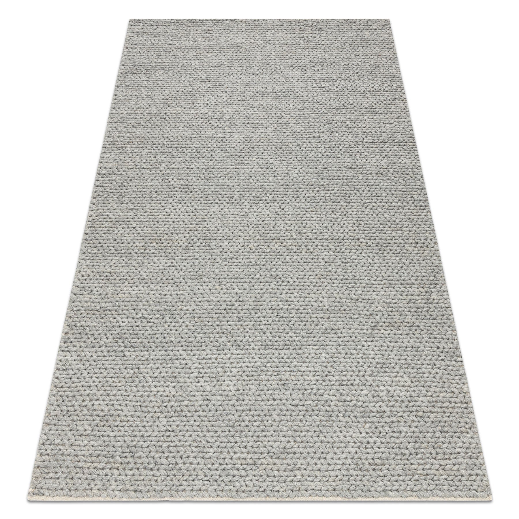 Dywan wełniany TAHAR 99004G szary - RĘCZNIE TKANY pętęlkowy, jednolity 120x180 cm