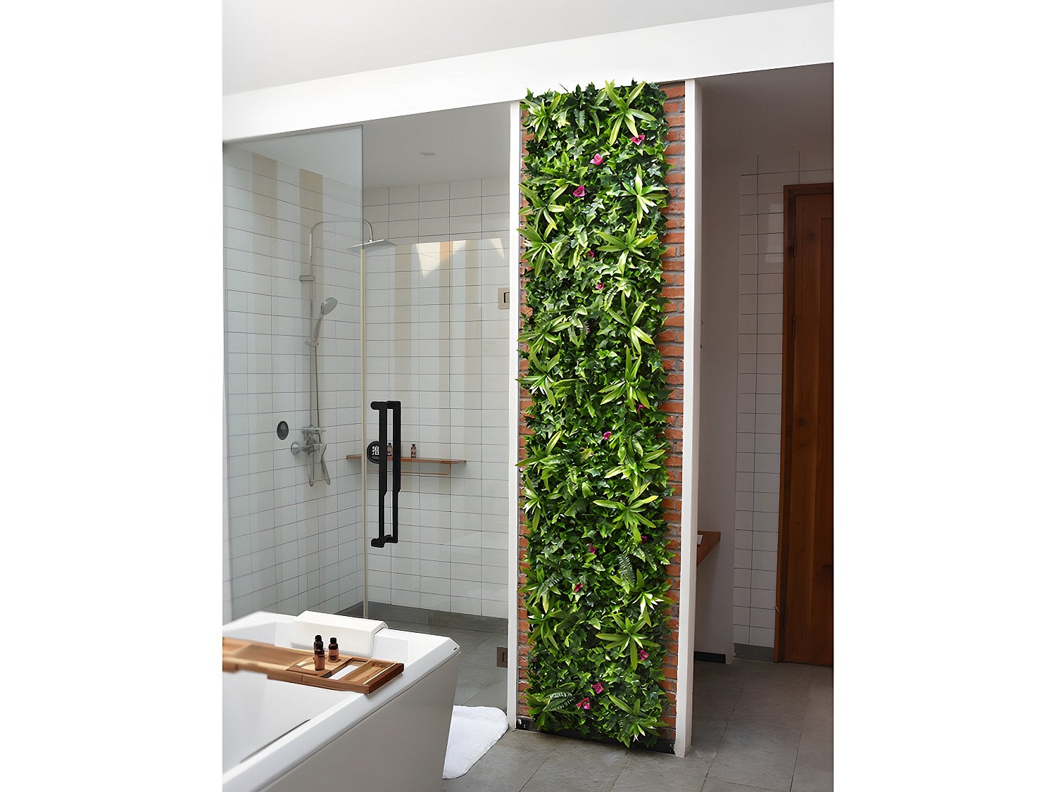 Mur végétal synthétique vert - pack de 1m² - IKAZ - 4