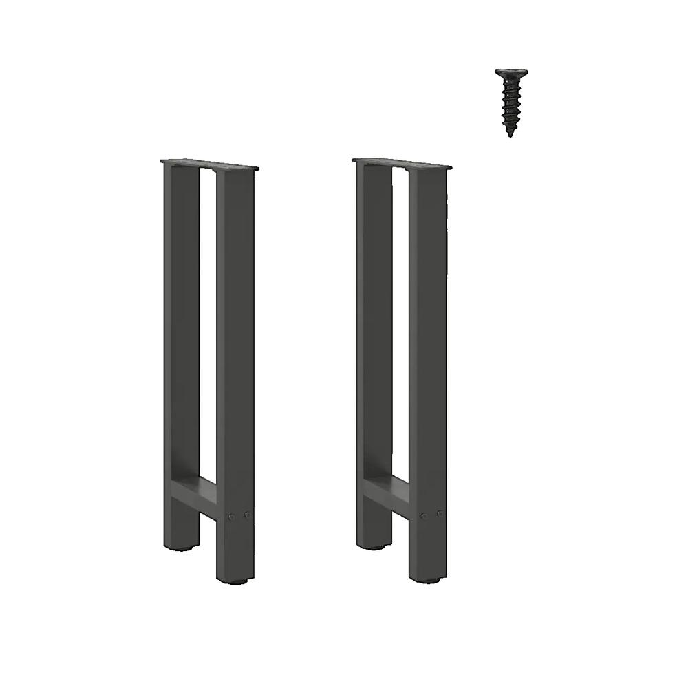 Pieds de table console Anthracite 2 pièces 28 x (72-73) cm Acier vidaXL - 3