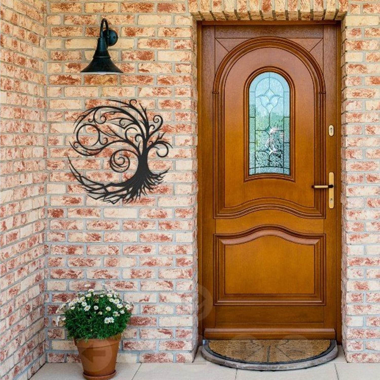 Décoration murale en métal, arbre de vie, décoration murale en métal, décoration murale sculptée, décoration d'intérieur en métal - 4