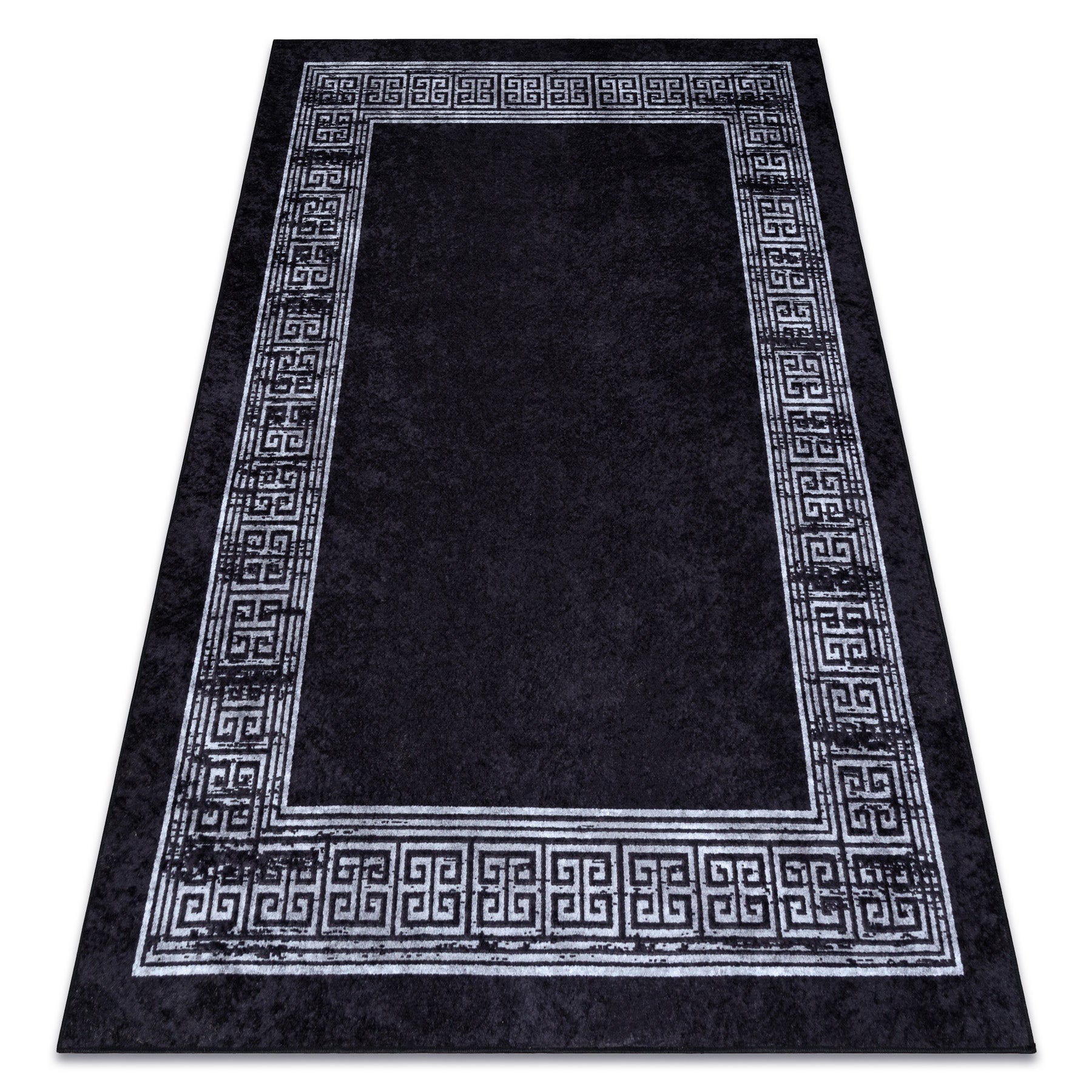 Dywan do prania MIRO 51223.807 Marmur, grecki antypoślizgowy - czarny / biały 160x220 cm