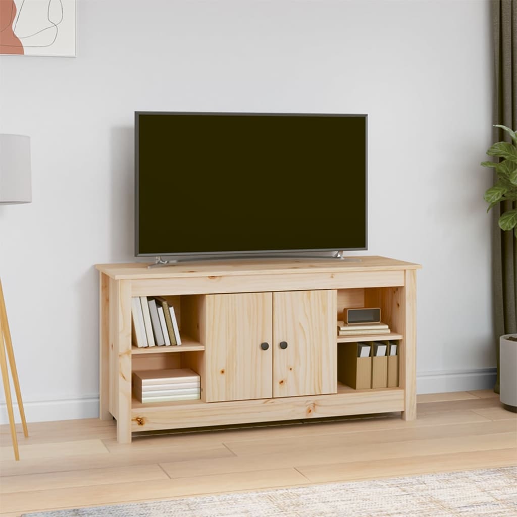 Maison Exclusive - Meuble TV 103x36,5x52 cm Bois de pin massif | Leroy ...