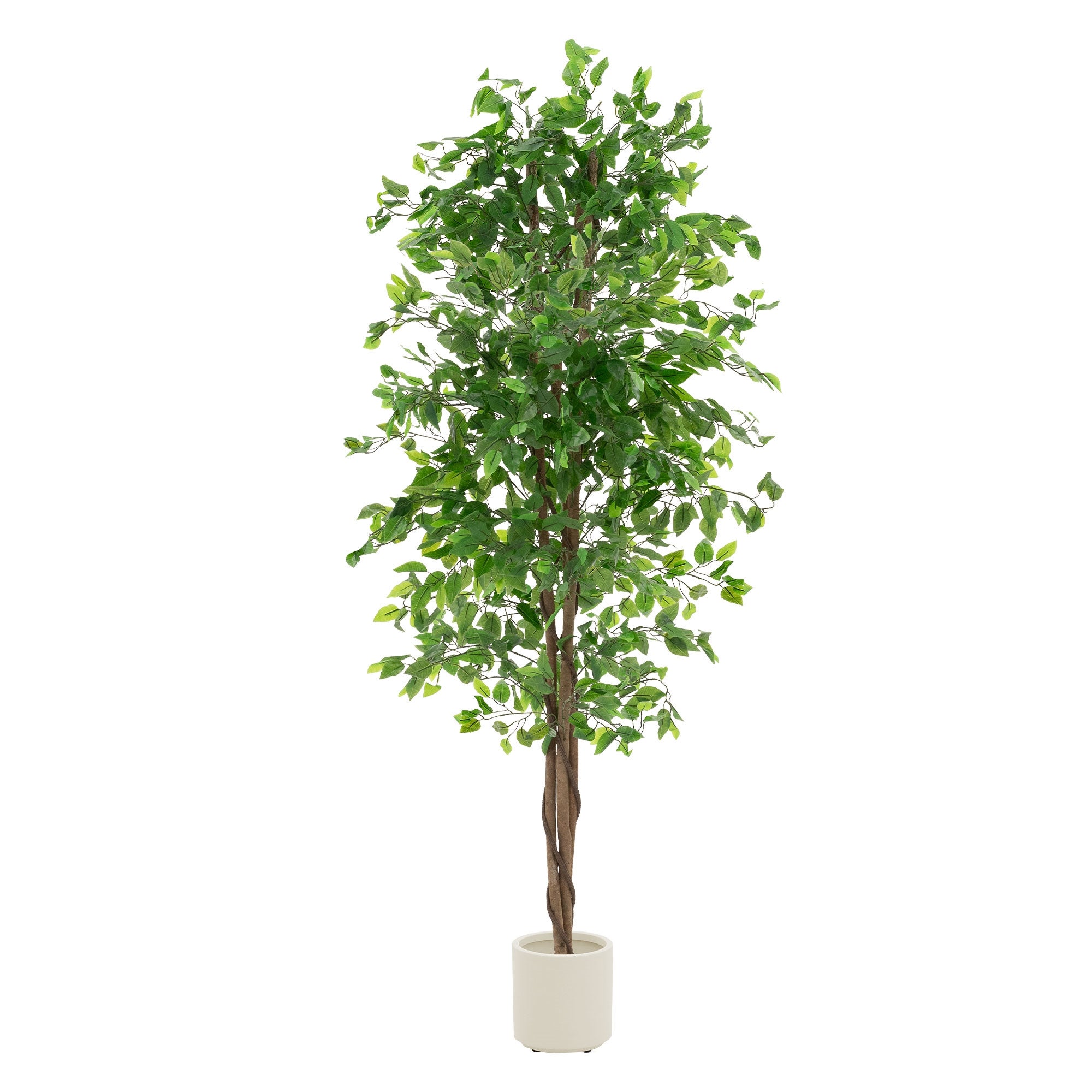 ML-Design sztuczna roślina ficus 210 cm duża jak żywa roślina doniczkowa realistyczny pień dekoracyjna roślina do biura balkonu łatwa w pielęgnacji