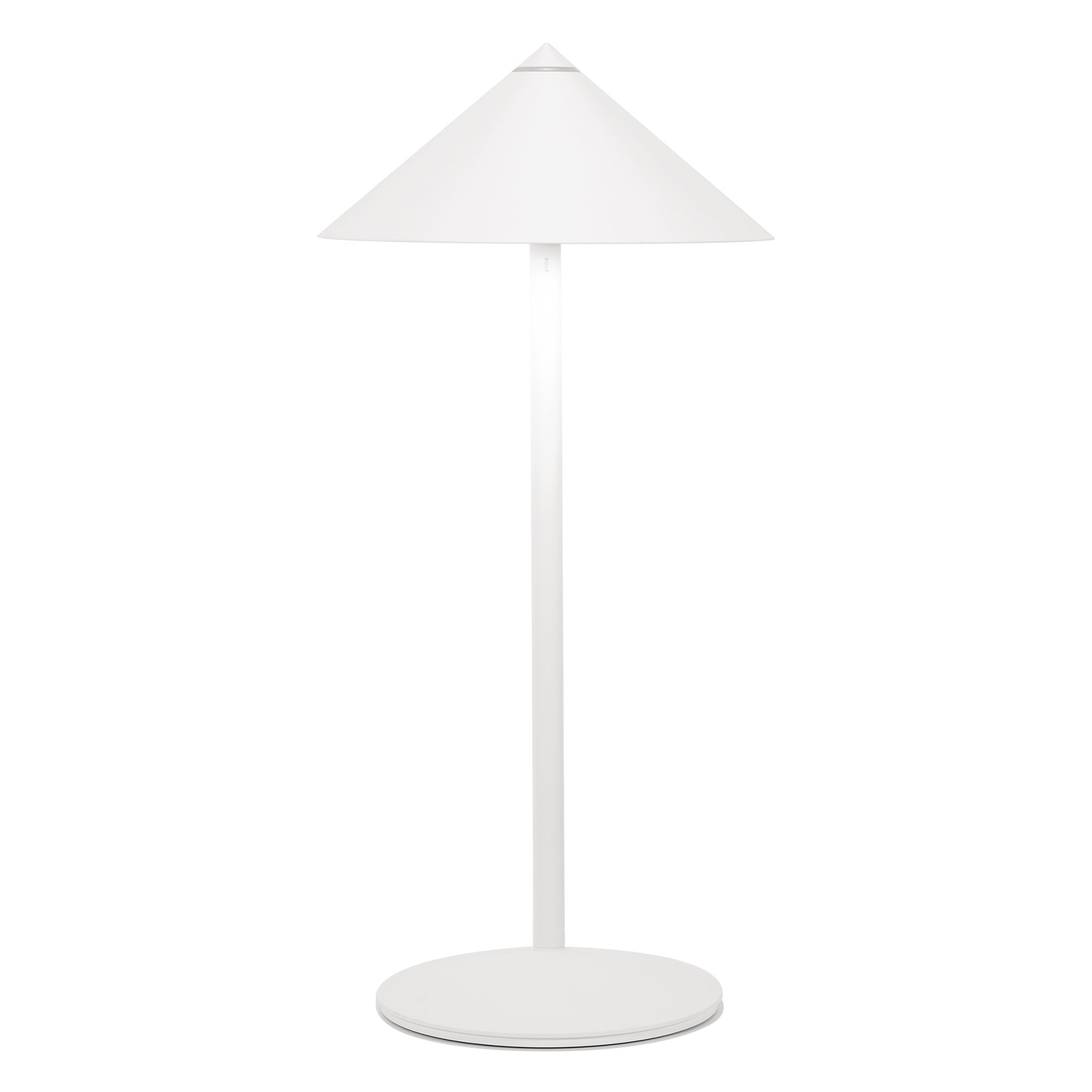 Zafferano Pina L lampa stołowa LED 6 W, akumulatorowa, IP65, dotykowy ściemniacz, magnetyczna głowica, do wnętrz i na zewnątrz, biała
