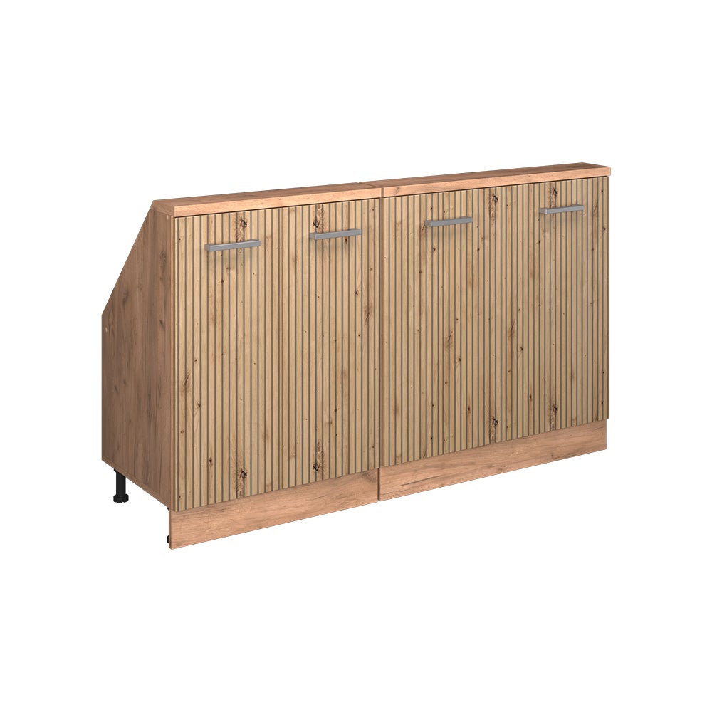 Vicco Szafka kuchenna na dach skośny R-Line, Dąb rzemieślniczy, 140 cm Zestaw 2 sztuk