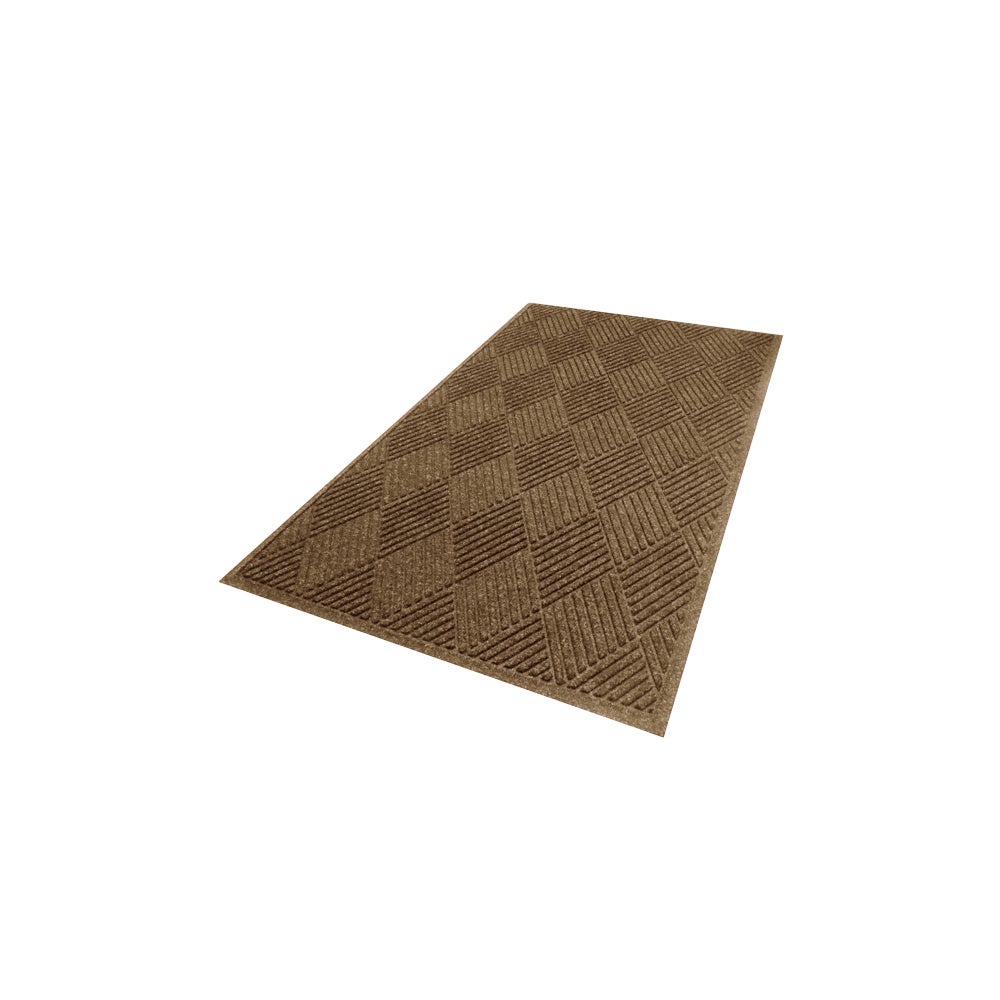 Waterhog diamond estera seca para caminar/limpieza 60x90 cm - borde de moda - camel