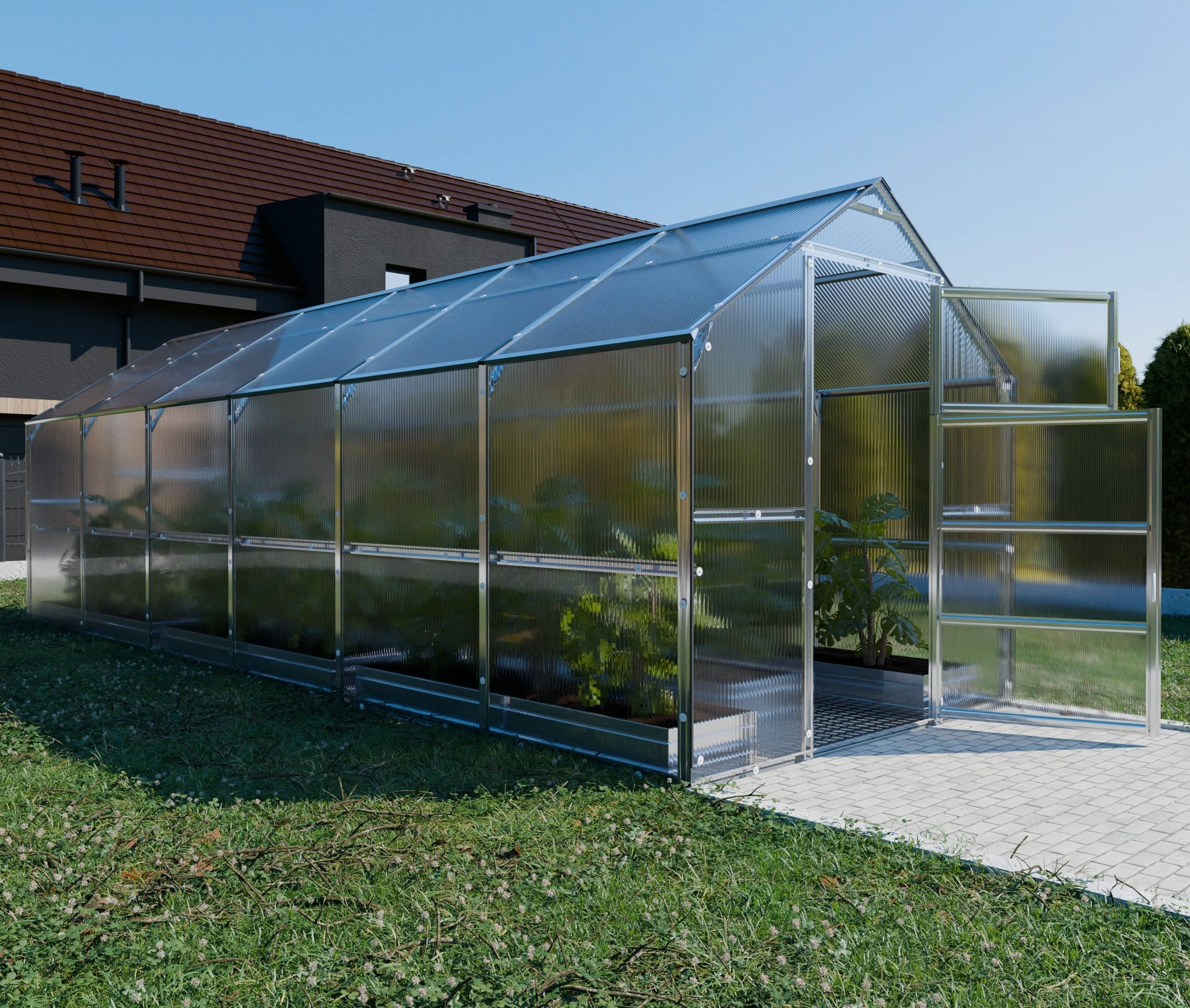 Szklarnia KLASIKA BERNARD 2,35 x 6 m (14,1 m²), 6 mm z powłoką z poliwęglanu 1szt.