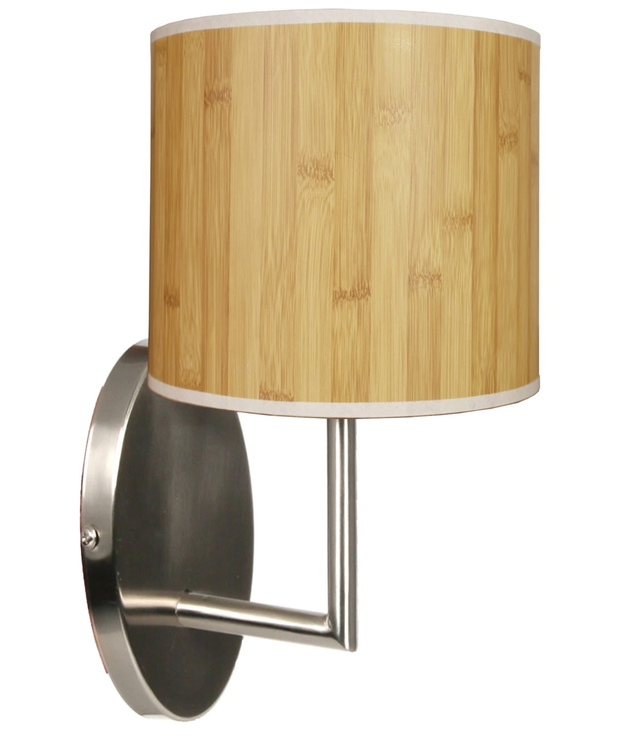 Kinkiet ścienny Timber jasne drewno-srebrny-biały 1xE14x40W wym: 24 x 15 cm tworzywo sztuczne IP20 Candellux