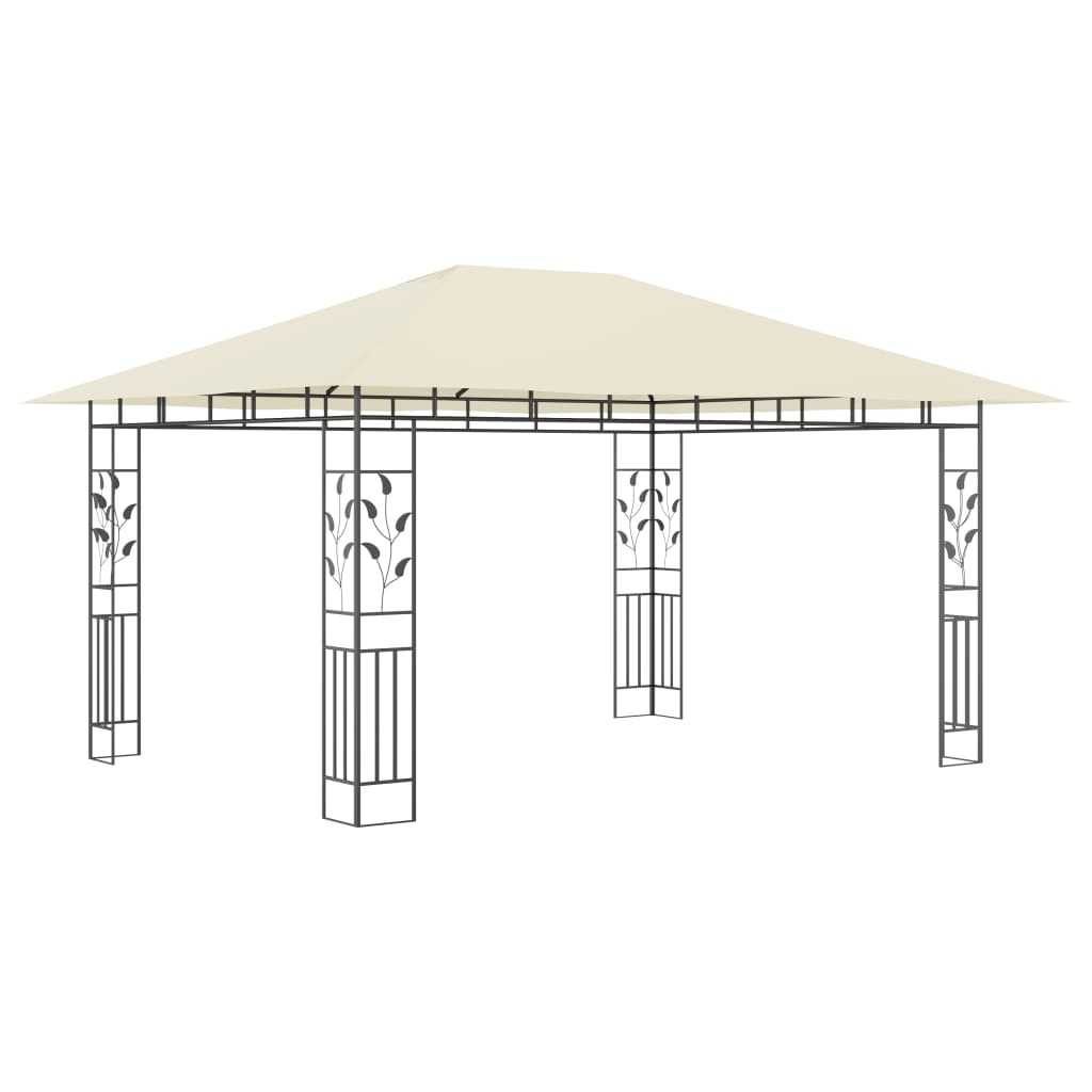 Tonnelle de jardin avec moustiquaire 4x3x2,73 m Crème 180 g/m² CFW522053 - 2