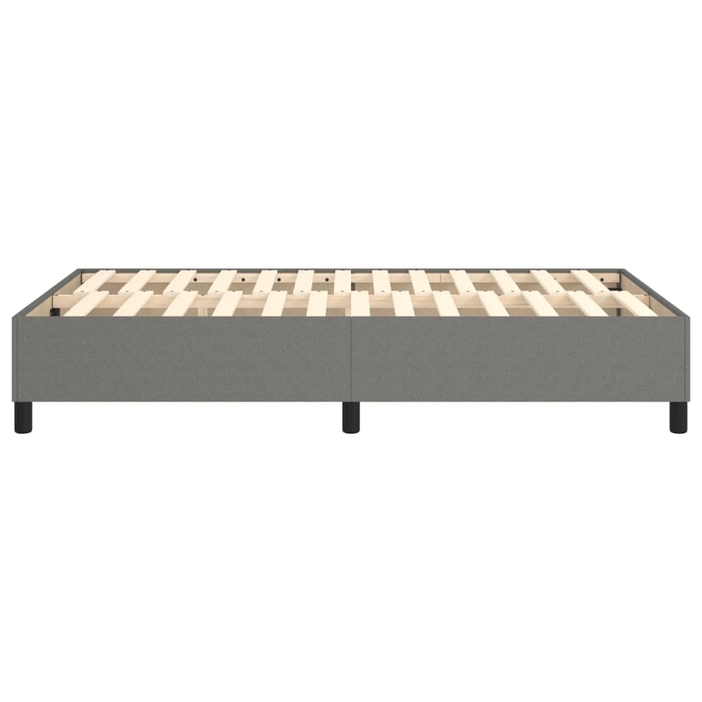 Cadre de lit à lattes en tissu gris foncé, pour la chambre, 120 × 200 cm - 6