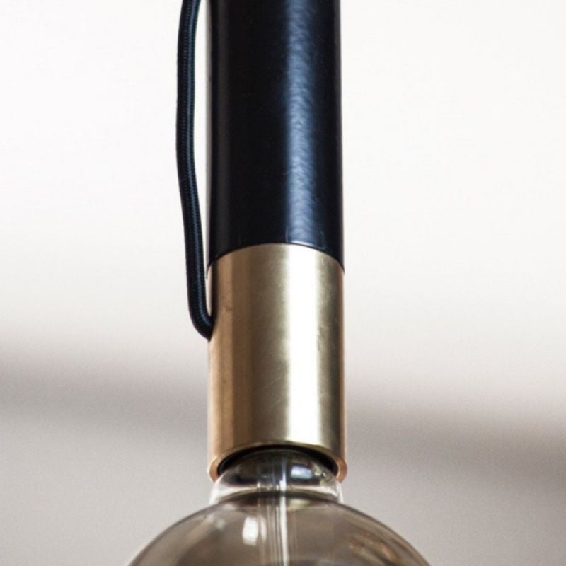 Xanlite - Suspension Tempo en métal noir et laiton, culot E27 - COSDETEMBL - 6