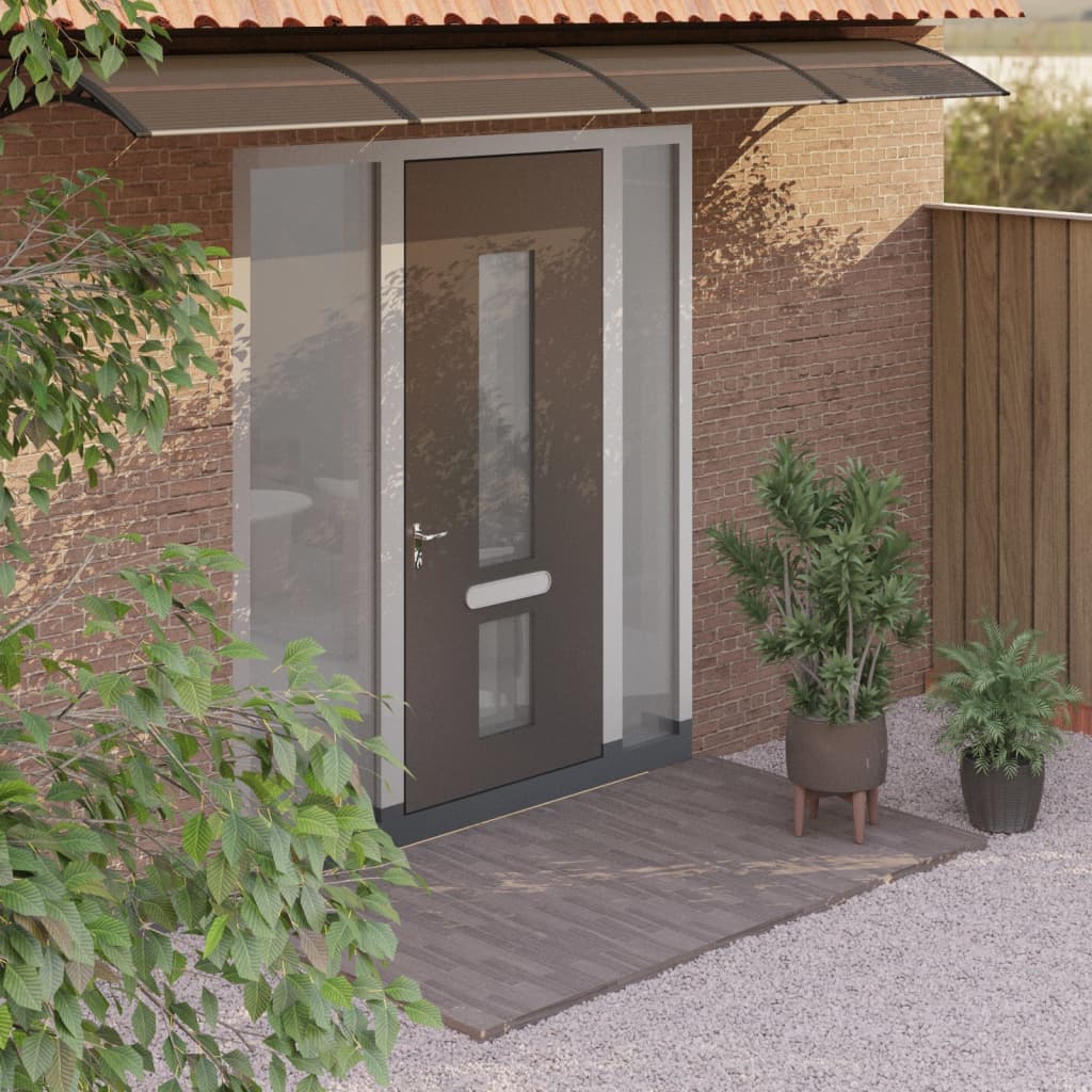 Maison exclusive - marquesina para puerta de policarbonato negra, 350 x 100 cm