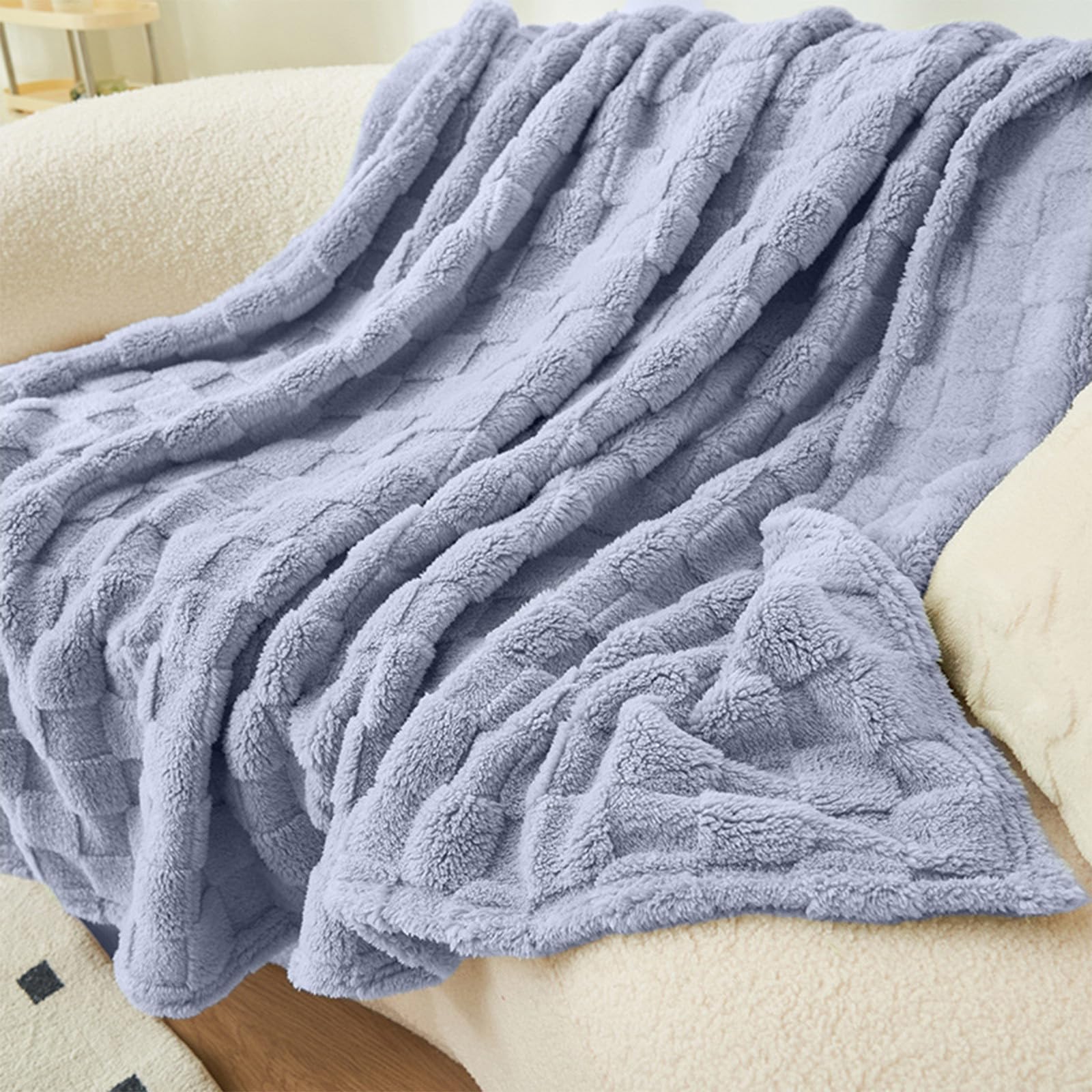 Manta Polar Navideña Mountain - 148x119 Cm, Estampado Renos, Antipilling, Suave Y Cálida Para Sofá, Cama O Viajes
